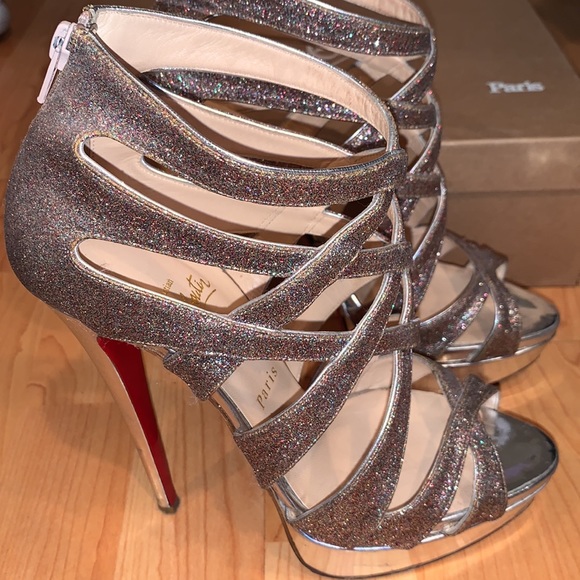 Christian Louboutin glitter gladiator 150 - Picture 6 of 8